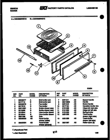 Broiler drawer parts