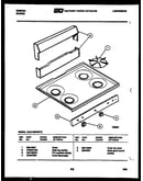 Backguard and cooktop parts