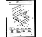 Gibson CGB1M3WSTB backguard and cooktop parts diagram