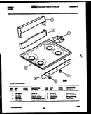 Backguard and cooktop parts
