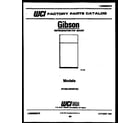 Gibson RD19F6WT3C cover page diagram
