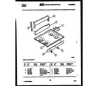 Gibson CGB1M2WSTC backguard and cooktop parts diagram