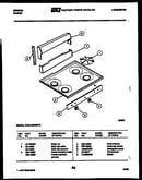 Backguard and cooktop parts