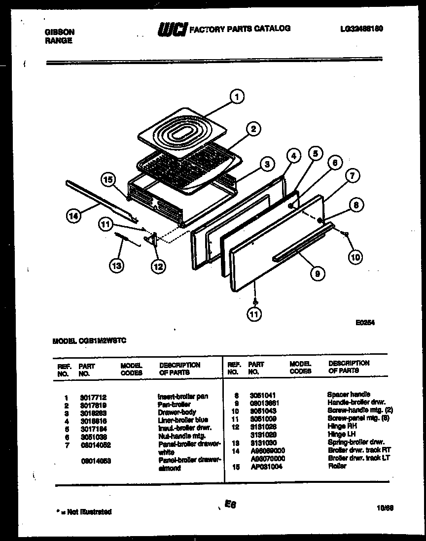 Broiler drawer parts