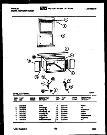 Cabinet and installation parts