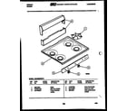 Gibson CGA3M2WSTD backguard and cooktop parts diagram