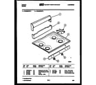 Gibson CGD1M2WSTD backguard and cooktop parts diagram