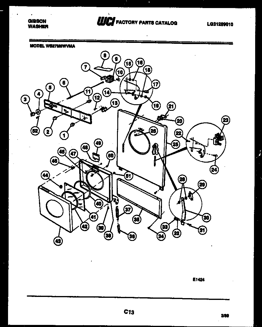 Door, console and control parts