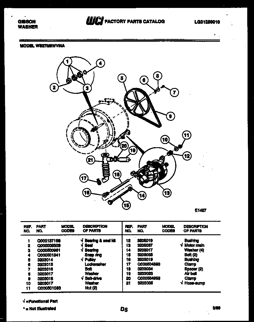 Motor and drive components