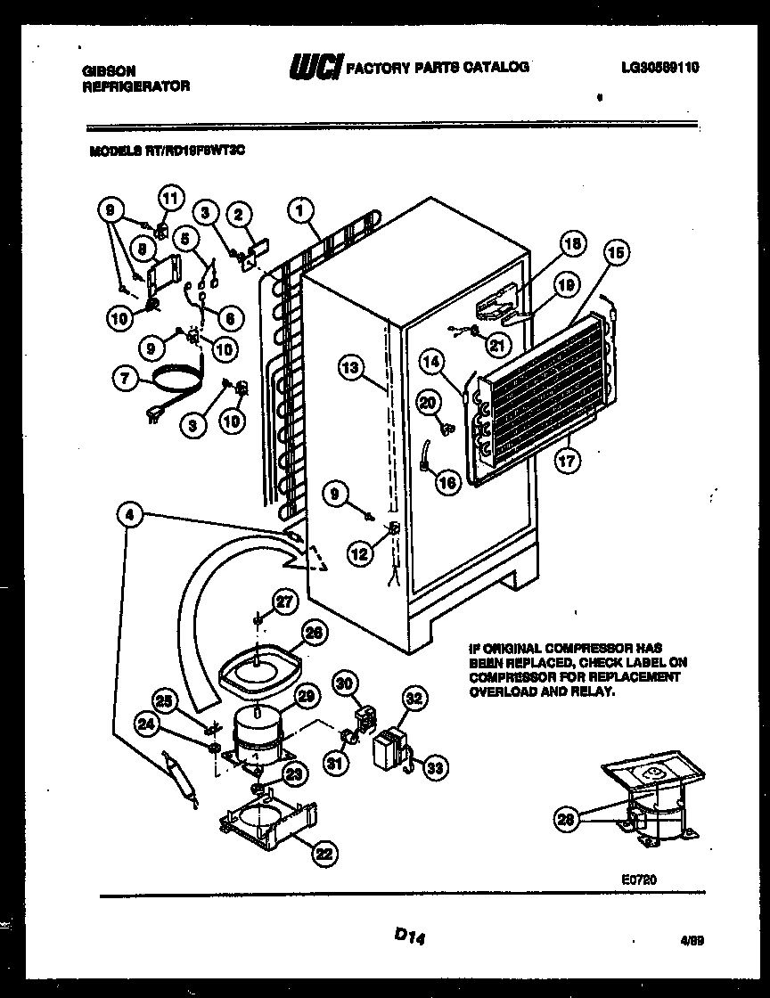 System and automatic defrost parts