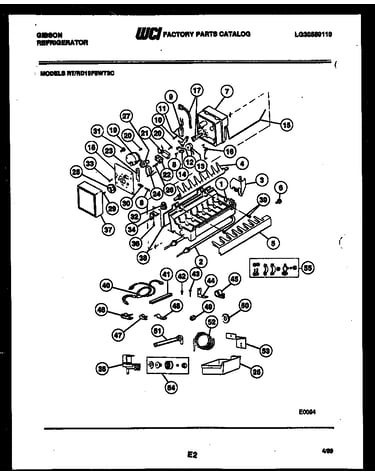 Ice maker and installation parts