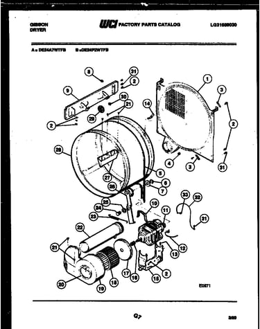 Drum and blower parts
