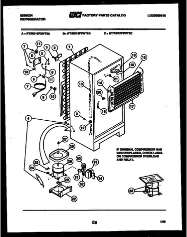 System and automatic defrost parts