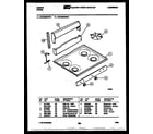 Gibson CGC3M3WSTD backguard and cooktop parts diagram