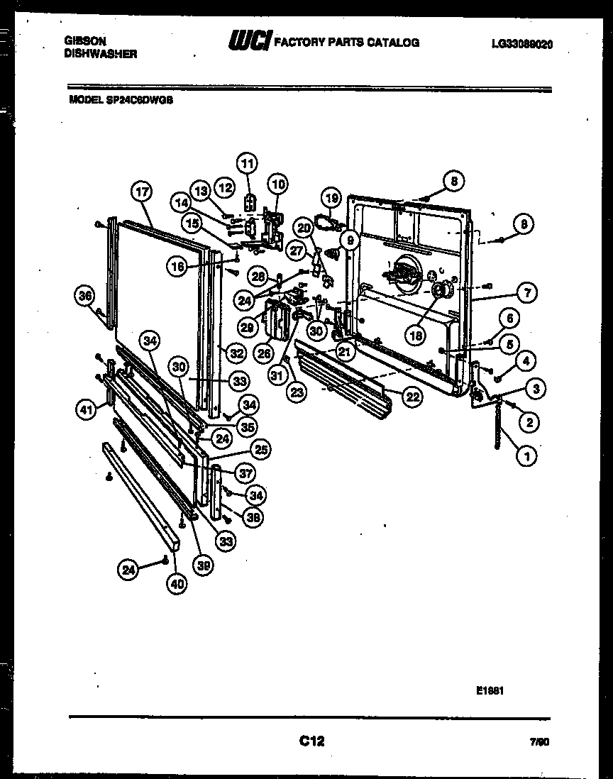 Inner door parts