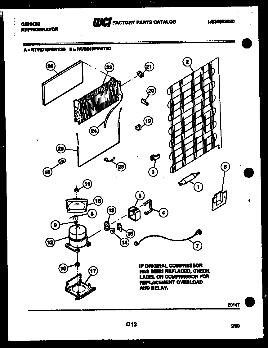 System and automatic defrost parts