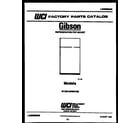 Gibson RD19F9WV3B cover page diagram