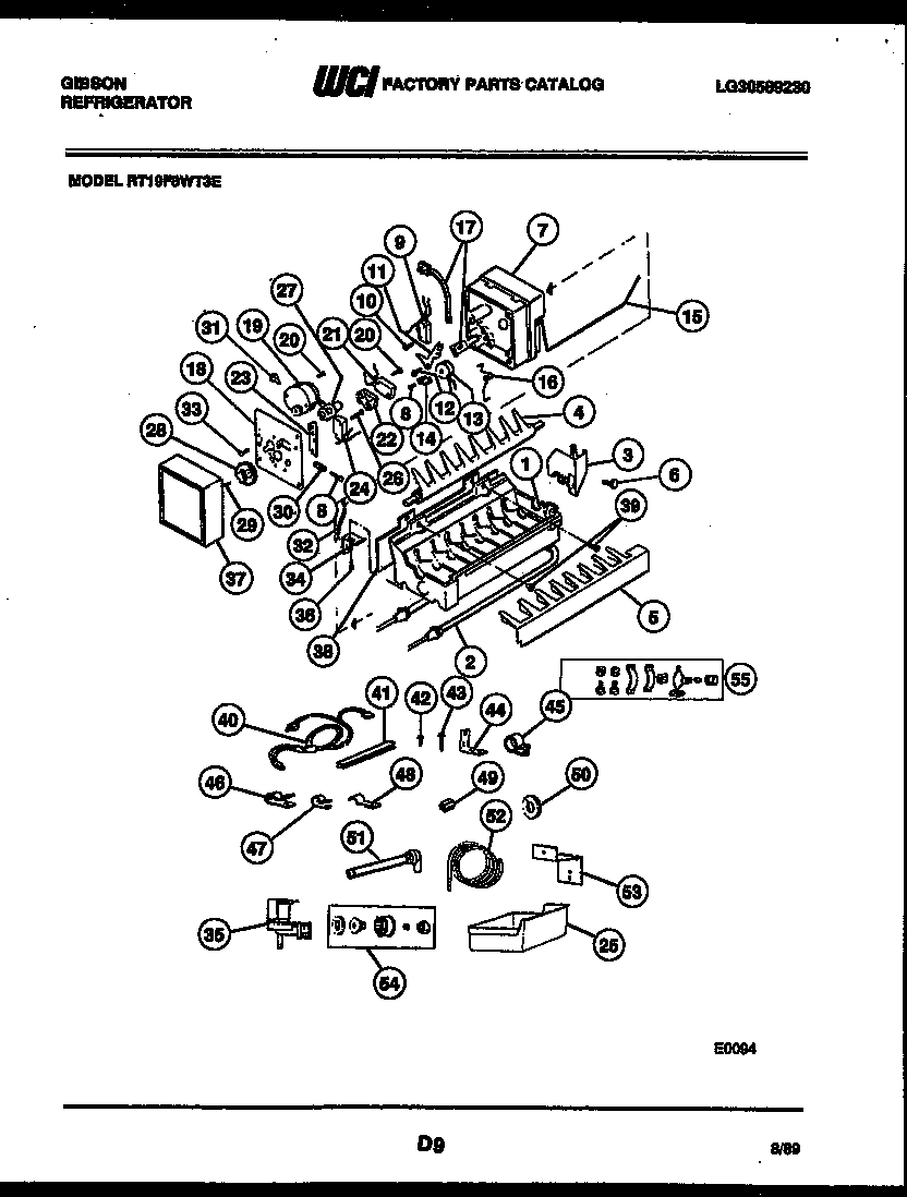 ICE MAKER AND INSTALLATION PARTS