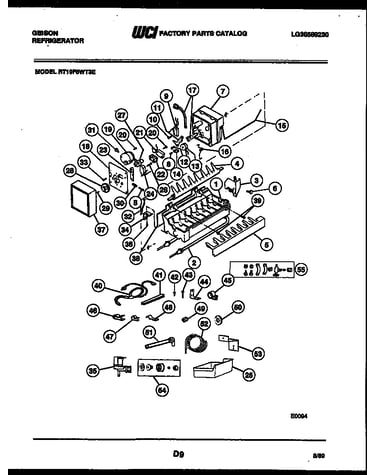 Ice maker and installation parts