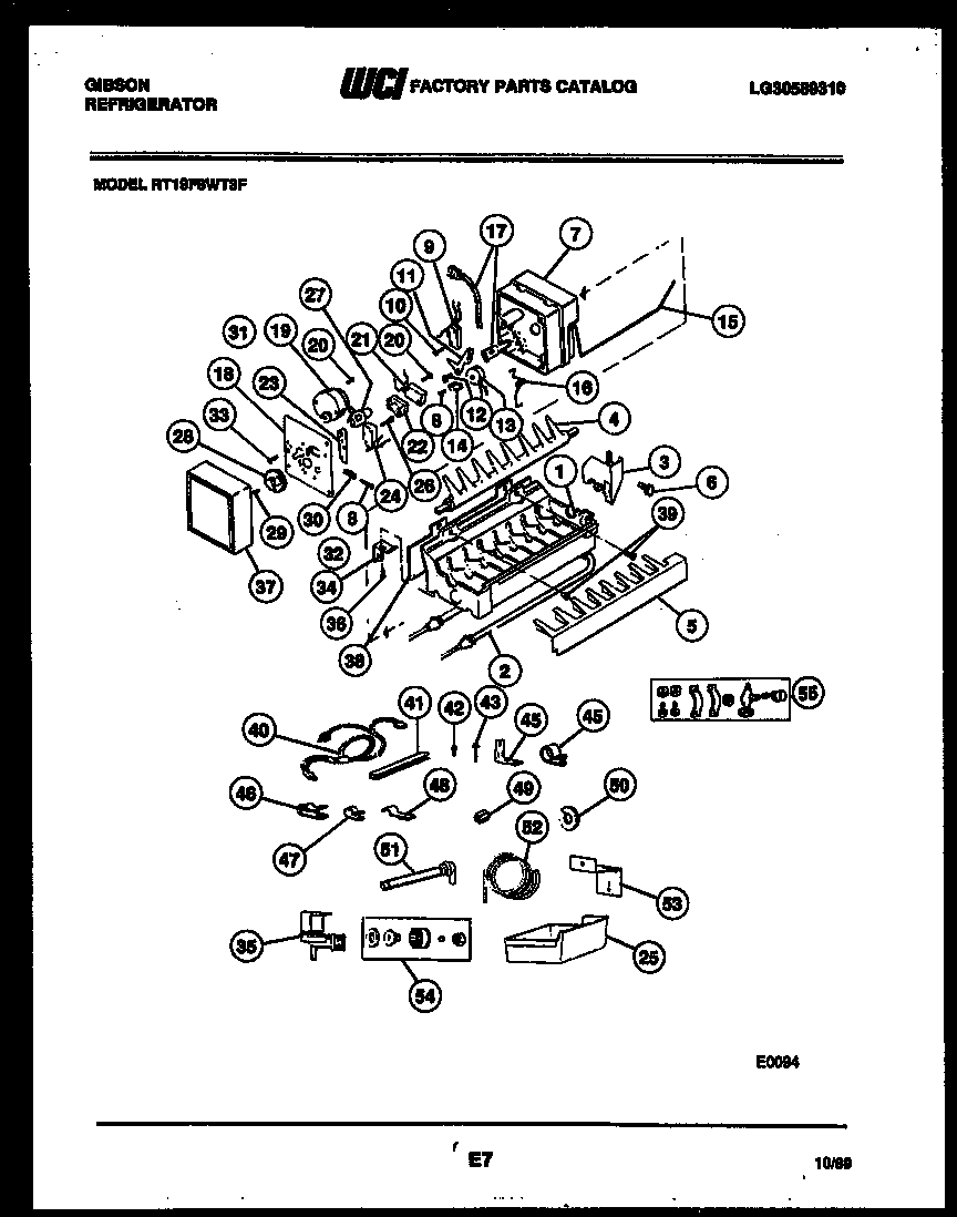 Ice maker and installation parts