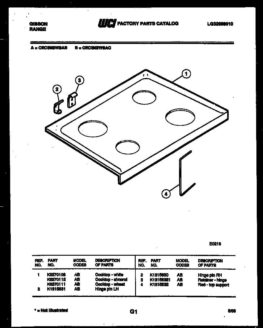 Cooktop parts
