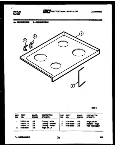 Cooktop parts