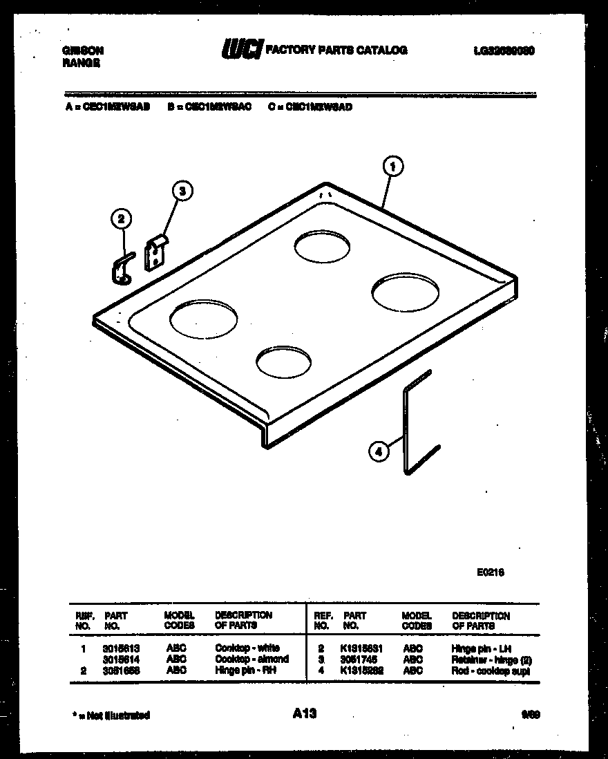 COOKTOP PARTS