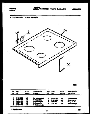 Cooktop parts