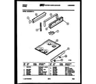 Gibson CGC3M8WVTA backguard and cooktop parts diagram