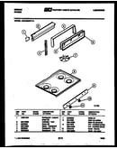 Backguard and cooktop parts