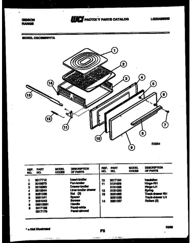 Broiler drawer parts