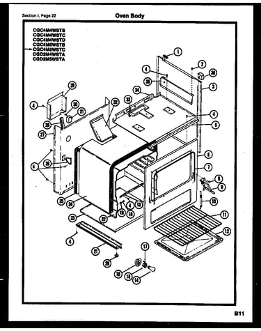 Oven body