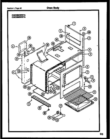 Oven body