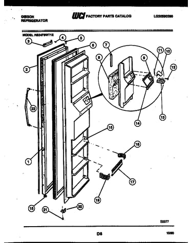 Freezer door parts