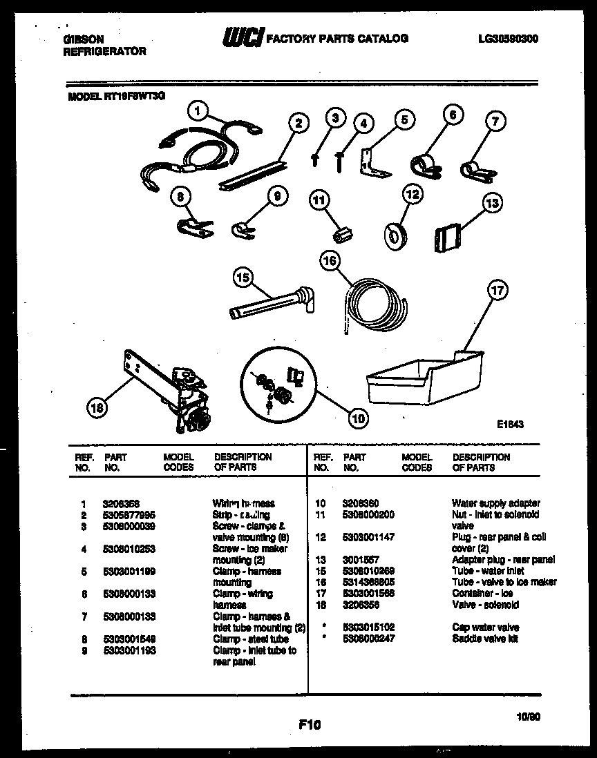 Ice maker installation parts