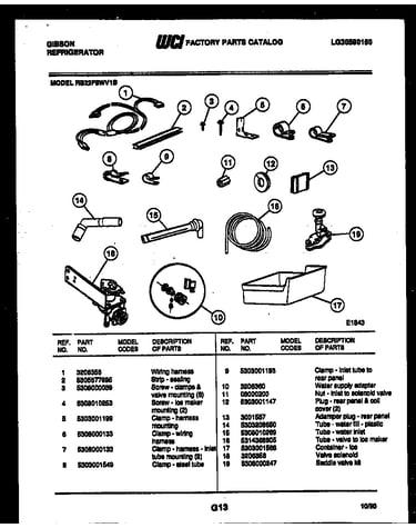 Ice maker installation parts