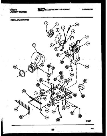 Blower, idler arm clutch and motor parts