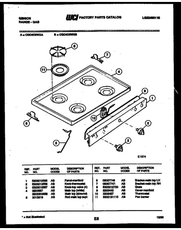 Cooktop parts