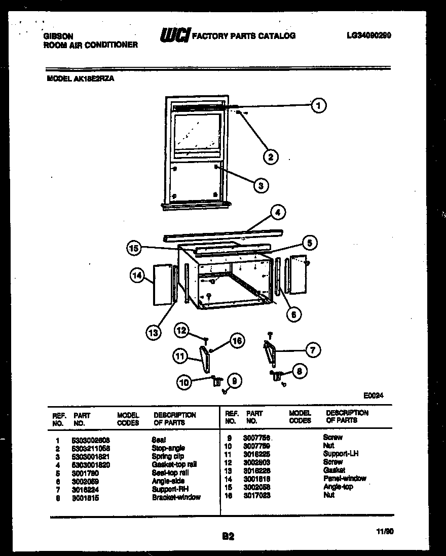 Cabinet and installation parts