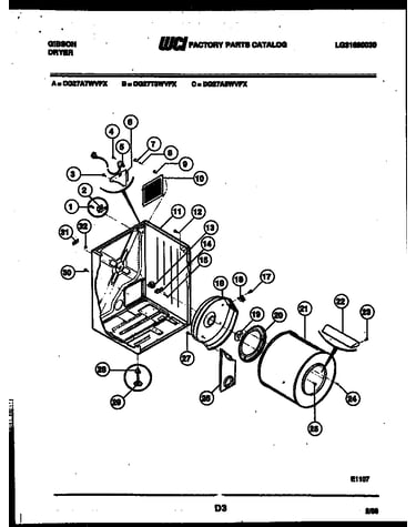 Cabinet and component parts