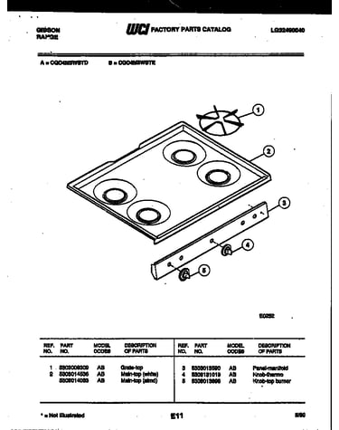 Cooktop parts