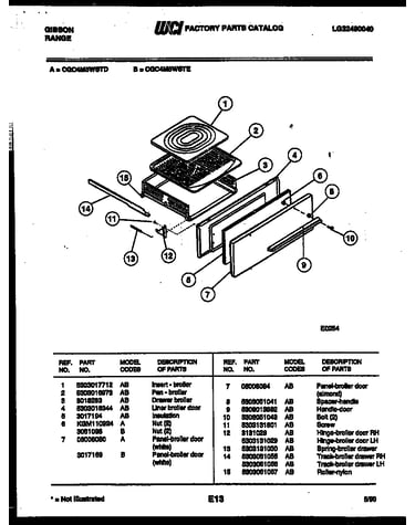 Broiler drawer parts