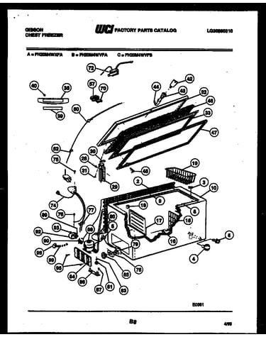 Chest freezer parts