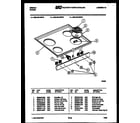 Gibson CEC1M1WSTC backguard and cooktop parts diagram