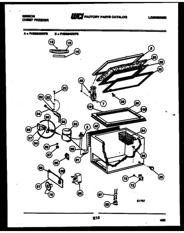 Chest freezer parts