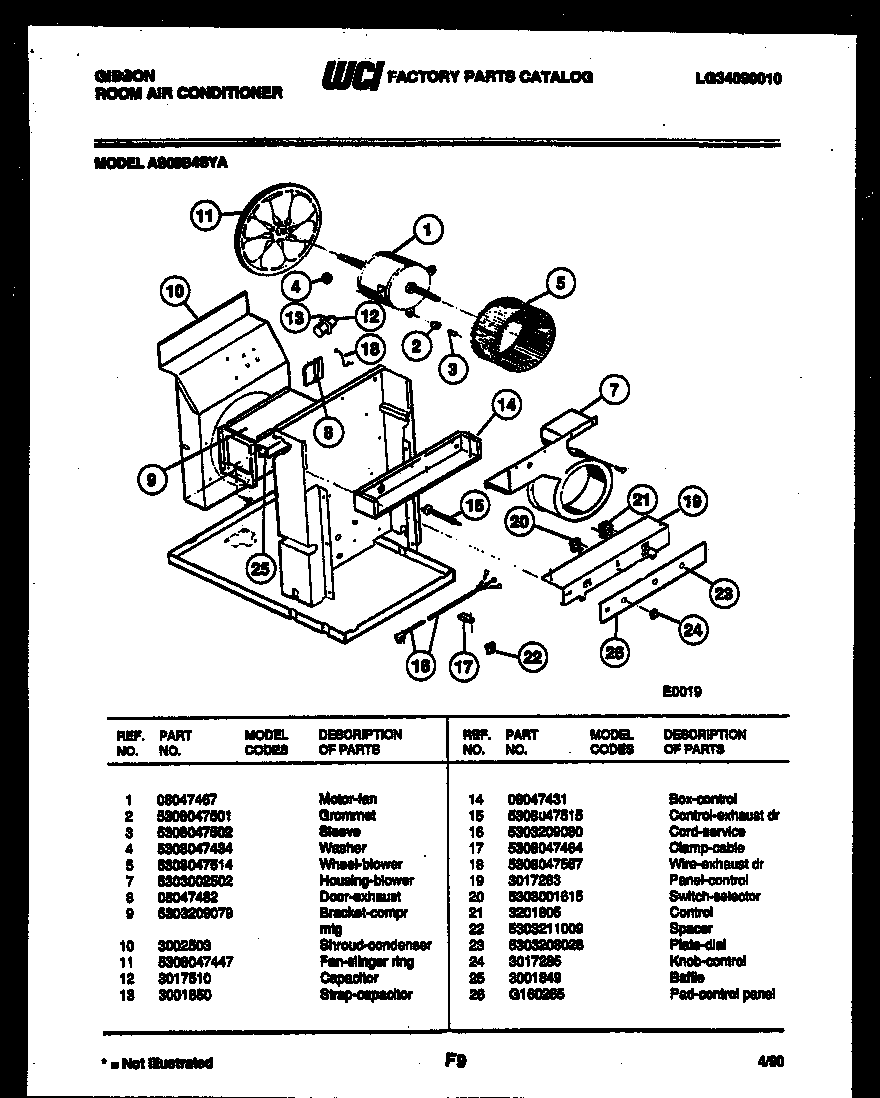 Electrical and air handling parts