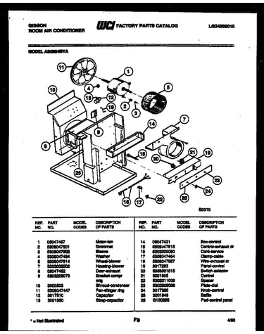 Electrical and air handling parts