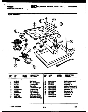 Cooktop parts