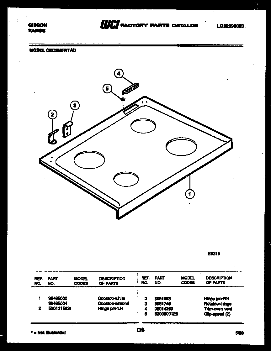 Cooktop parts