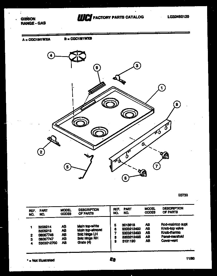 Cooktop parts